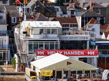 isle of wight banner advertising cowes harbour
