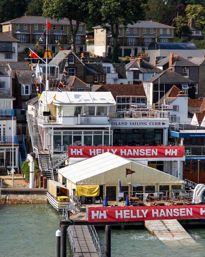 isle of wight banner advertising cowes harbour